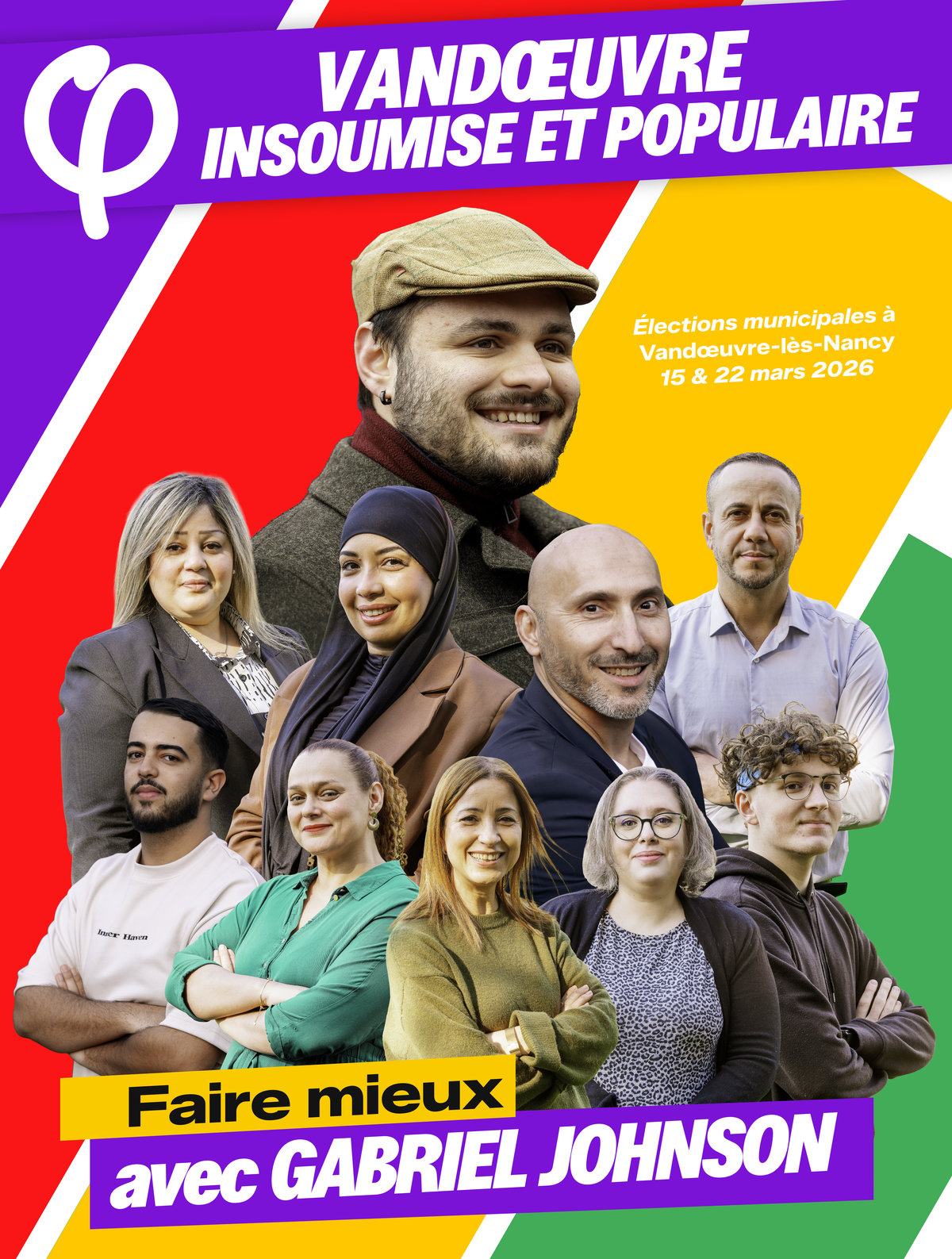 Affiche officielle Vandœuvre Insoumise et Populaire — Municipales 2026
